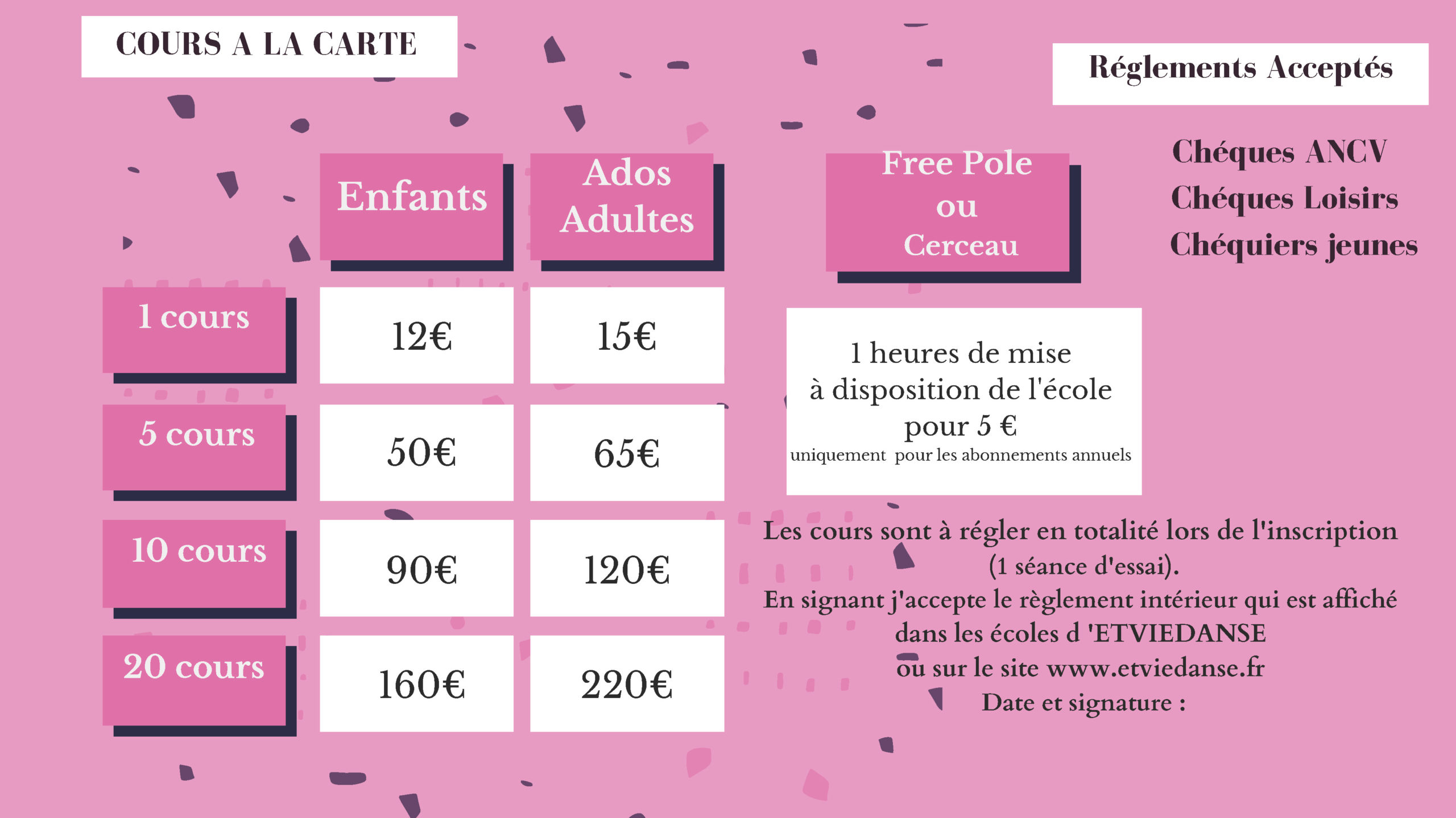 COURS A LA CARTE EVD-2021-2022